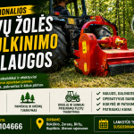 Pievų šienavimas-smulkinimas 