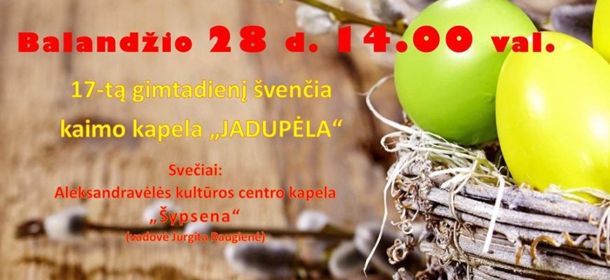Balandžio 28 d. švęskime Atvelykį kartu