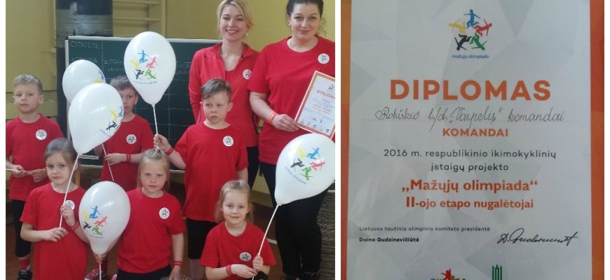 Rokiškio lopšelis-darželis „Varpelis“ tarp „MAŽŲJŲ OLIMPIADA 2016“ nugalėtojų (foto)