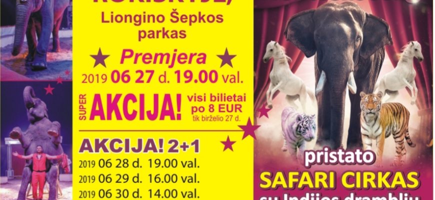 Į Rokiškį atvyksta safari cirkas!