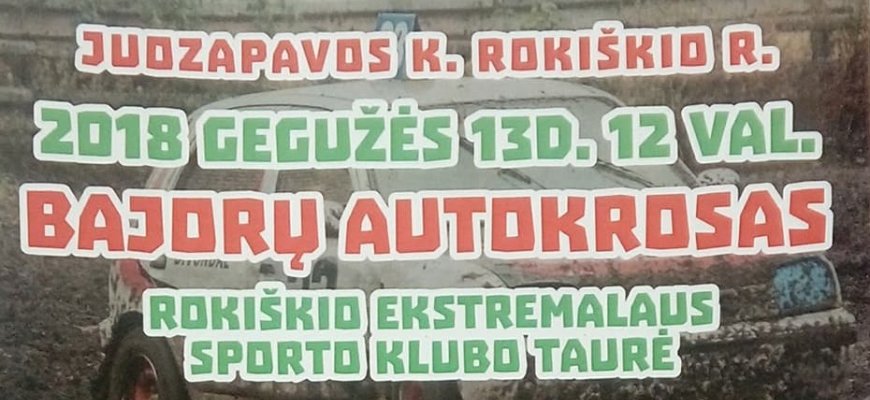 Gegužės 13 d. Juozapavos kaime vyks Bajorų autokrosas