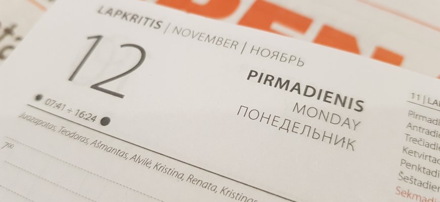 Lapkričio 12-oji Lietuvoje ir pasaulyje