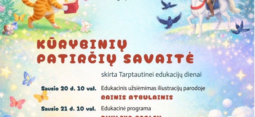 Bibliotekoje – kūrybinių patirčių savaitė 1-4 klausių mokiniams