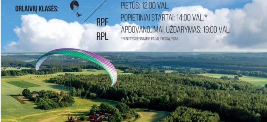 Lietuvos motorizuotų parasparnių čempionatas ir „Pugos“ taurelė Rokiškyje - jau greitai