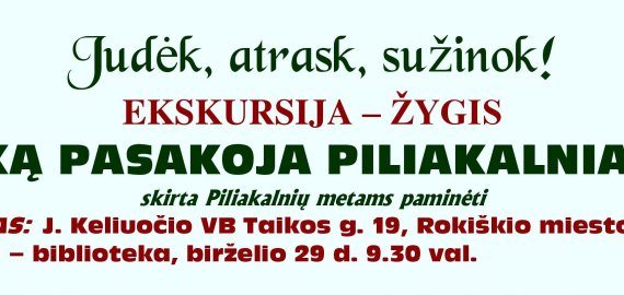 Kvietimas sudalyvauti ekskursijoje-žygyje