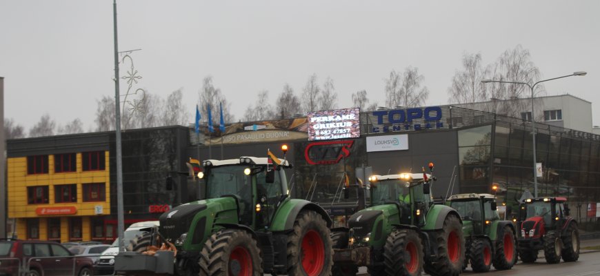 Žemdirbių protesto akcija tapo sensacija (video+foto)