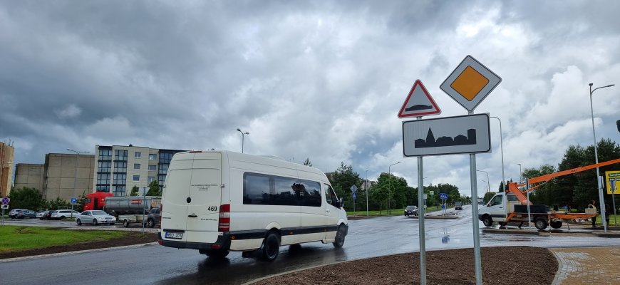Po sankryžos rekonstrukcijos Rokiškis „sumažėjo“ keliais šimtais metrų... (foto)