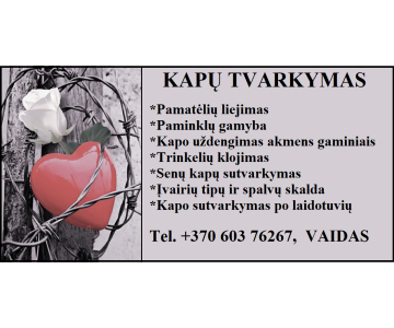 Kapų tvarkymas