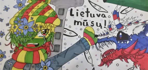 Rokiškio Senamiesčio progimnazijos mokinė Smiltė Vaikutytė - nacionalinio jaunimo plakatų konkurso „Apgynę laisvę“ nugalėtoja