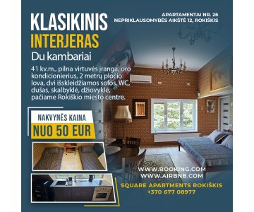 Apartamentų nuoma Rokiškyje