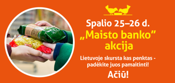 „Maisto bankas“ rinks labdarą prekybos centruose