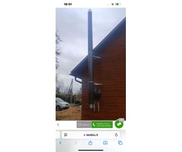 Kaminų įdėklai, pristatomi kaminai