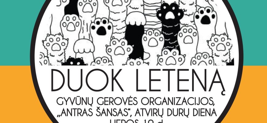 Liepos 19 d. Gyvūnų gerovės organizacijos „Antras šansas“ atvirų durų diena