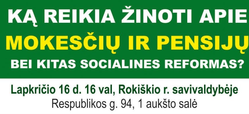 Seimo nariai kviečia į susitikimą
