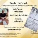 A. Pauliuko knygos sutiktuvės Obeliuose