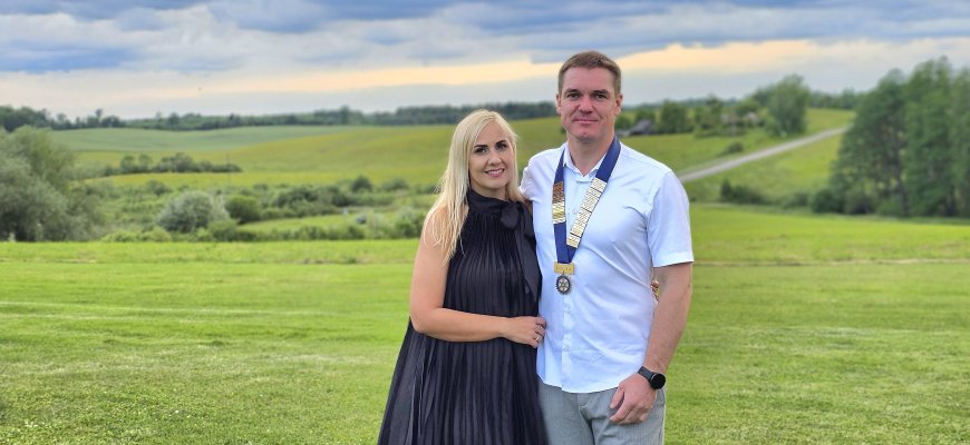 Inauguruotas naujos kadencijos Rokiškio „Rotary“ klubo prezidentas (foto)