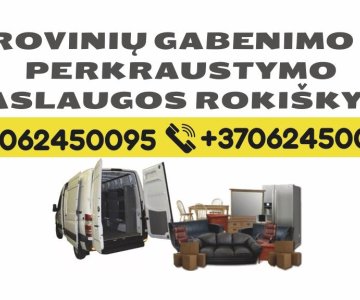 Krovinių gabenimas ir perkraustymas, sniego valymas