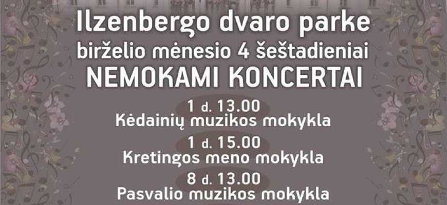 Ilzenbergo dvaro parke birželio muzikos festivalis