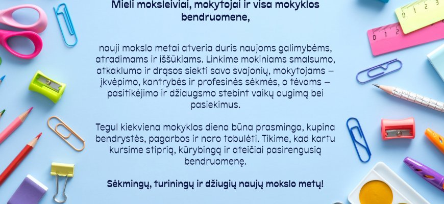 Savivaldybės vadovų sveikinimas Rugsėjo 1-osios proga