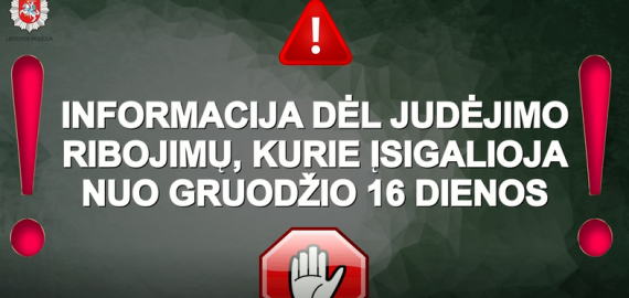 Svarbi informacija dėl judėjimo ribojimų, atsakymai į klausimus