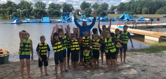 Stovykla ,,Vandens purslai” Rokiškio baseine (foto)