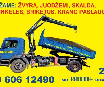 Vežame žvyrą, juodžemį ir kt.