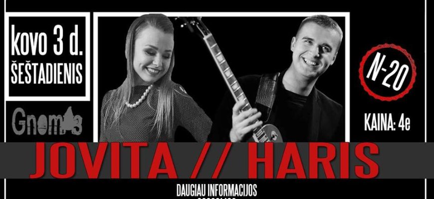 Kovo 3-ąją pub'e „Gnomas“ - Jovita ir Haris