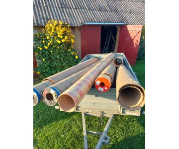 Kartoninės tūtos polių betonavimui