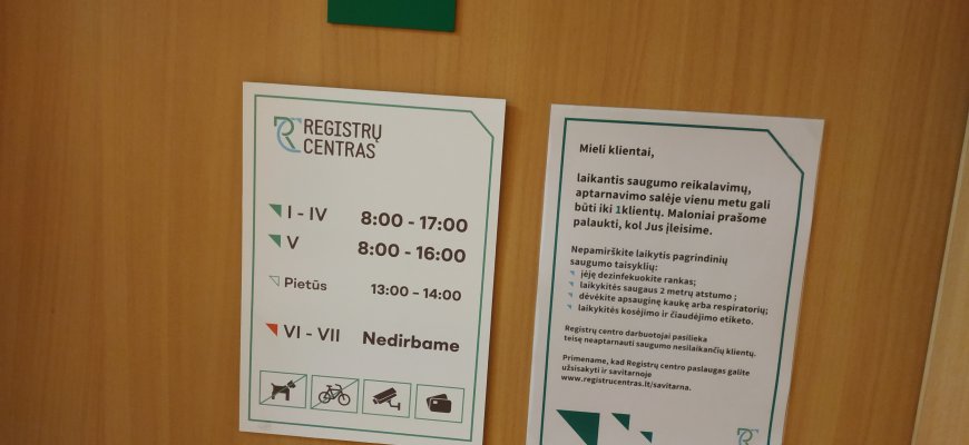 Registrų centras trečiadienio vakarą neteiks paslaugų