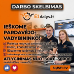 Ieškome pardavėjo-vadybininko