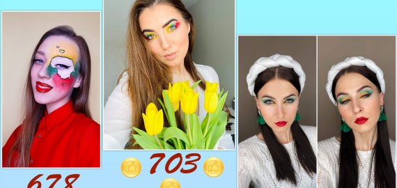 Išrinkti gražiausi vizažo specialybės ir grimo modulio mokinių darbai (foto)