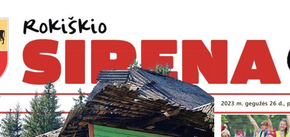 Rytoj, gegužės 26 d., penktadienį, skaitykite naujausią „Rokiškio Sirenos“  numerį!