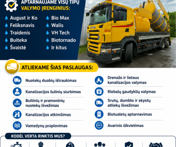 Asenizacijos ir nuotekų ištraukimo paslaugos