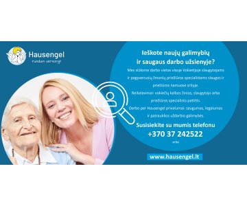 Darbas slaugoje Vokietijoje