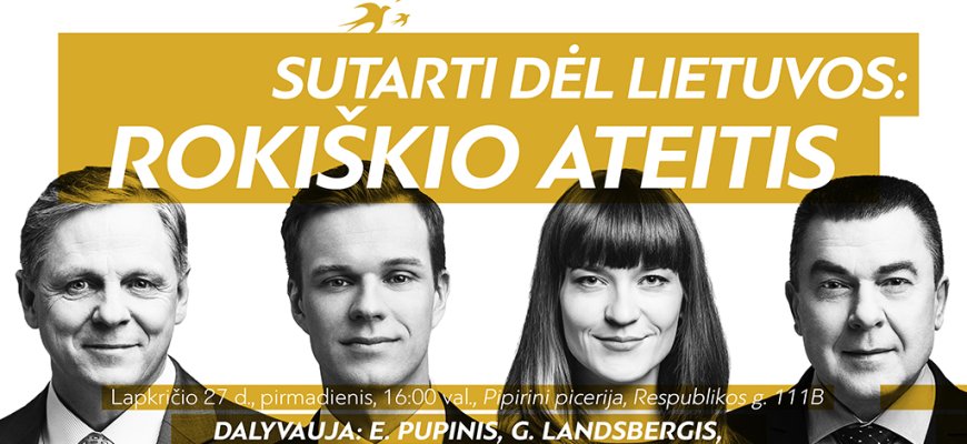 Lapkričio 27 d. seimo narių komanda kviečia visus į diskusiją