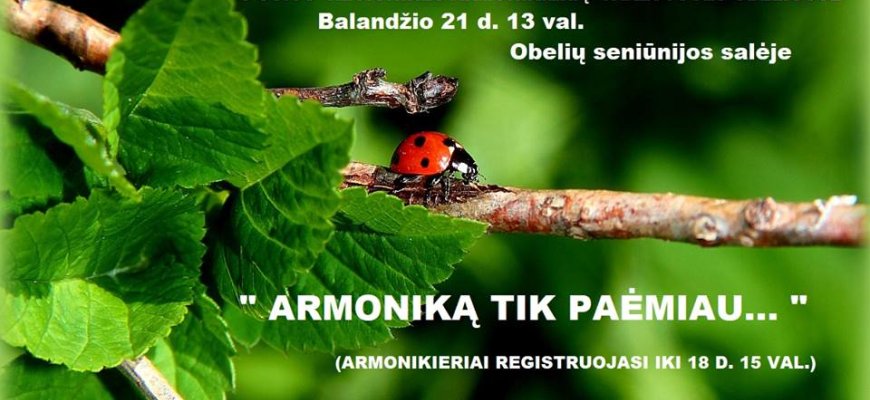 Balandžio 21 d. Obeliuose regioninės armonikierių varžytuvės