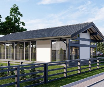 100 kv. m statomas namas