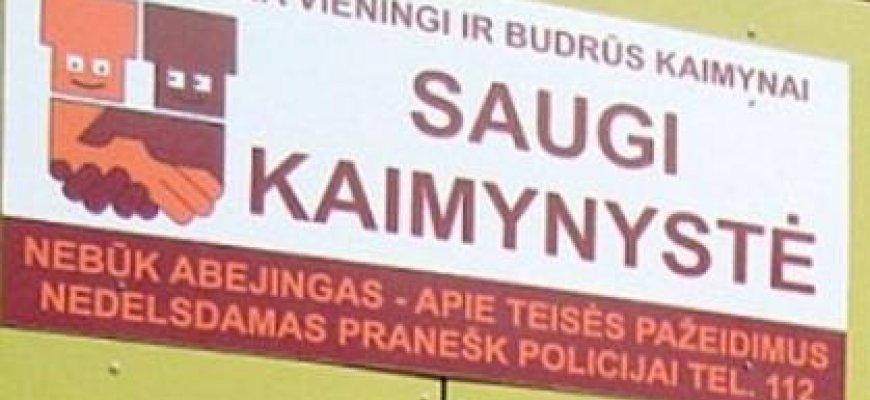 Rokiškio rajono policija ragina telktis saugius kaimynus