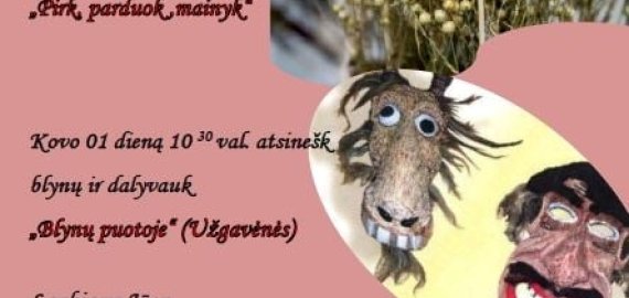 Kovo 1 d. Lailūnų kaimo bendruomenės salėje mugė ir Užgavėnės