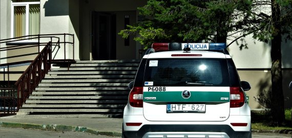Girtas įlėkė į kiemą