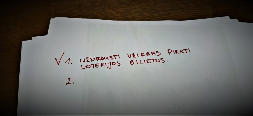 Seime svarstomas draudimas vaikams iki 16 metų pirkti loterijos bilietus