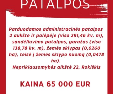 Administracinės patalpos Rokiškio centre