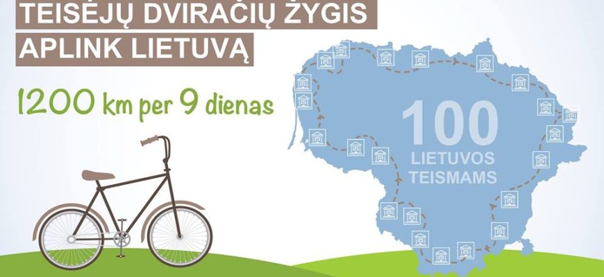 Prisijungti kviečia teisėjų dviračių žygis aplink Lietuvą