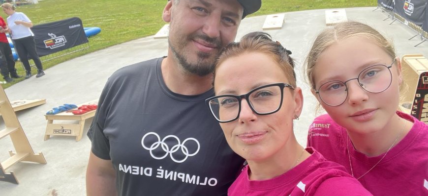 Olimpinė diena Kaune tapo įsimintina mamai ir dukrai iš Rokiškio