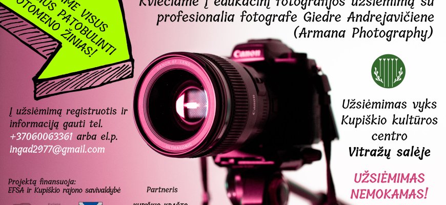Kviečia į edukacinį fotografijos užsiėmimą
