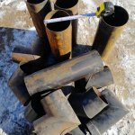 Vamzdžiai, alkūnės kaminui