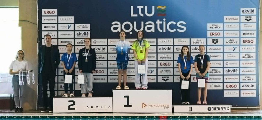 Lietuvos vaikų plaukimo čempionate – Rokiškio auksas ir bronza