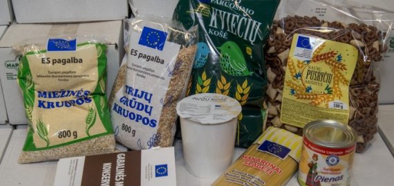 Informacija gyventojams dėl paramos maisto produktais sunkiai besiverčiančioms šeimoms atsiėmimo
