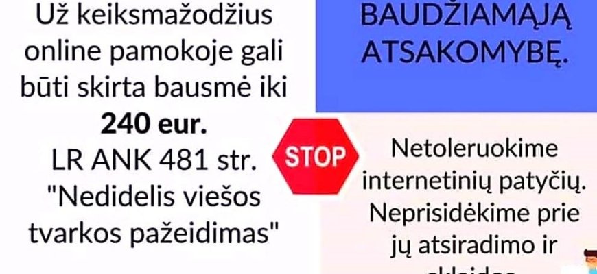 Patarimai mokytojams, informacija tėvams, perspėjimai mokiniams