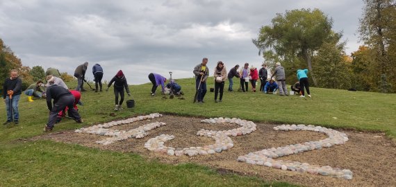 Pandėliečiai įrodė: 6 tūkst. krokų galima pasodinti greičiau nei per valandą (foto)